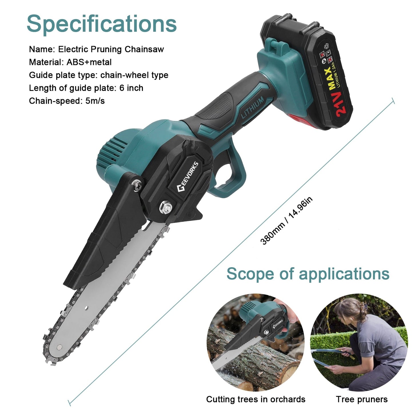 Best Adventure Shop™ Cordless Electric Chainsaw